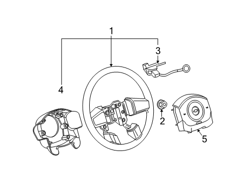 2005 Chevy Malibu Steering Wheel Diagram for 15806429