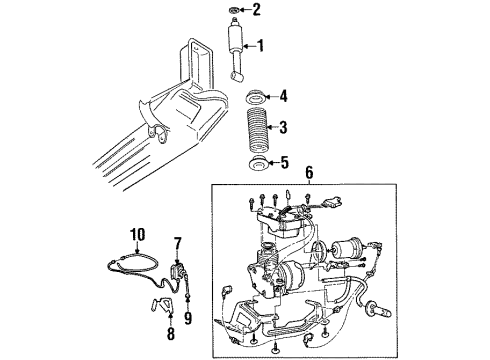 1997 Cadillac DeVille Shocks & Suspension Components - Rear Diagram