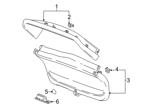 2016 Buick Envision Interior Trim - Lift Gate Diagram