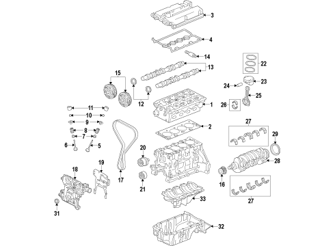 2013 Chevy Cruze Pistons Diagram for 25192330