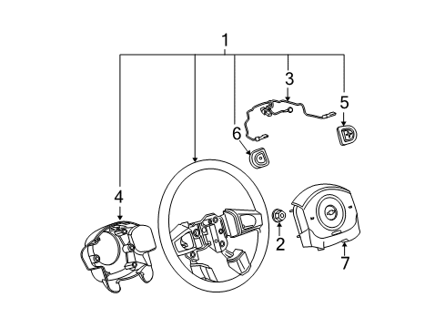 2005 Chevy Malibu Cruise Switch, Gray, Driver Side Diagram for 22709526