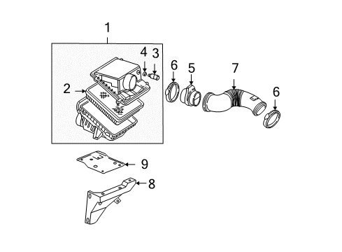 2001 GMC Sierra 3500 Air Intake Diagram