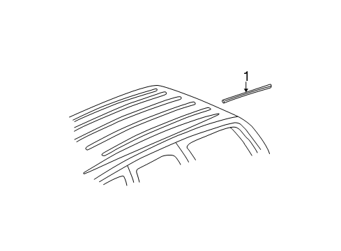 2002 GMC Yukon Exterior Trim - Roof Diagram