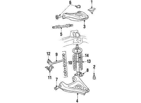 1985 GMC Caballero Stabilizer Bar, Front Diagram for 459213