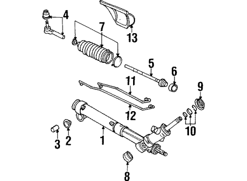 2002 Oldsmobile Silhouette P/S Pump & Hoses, Steering Gear & Linkage Diagram
