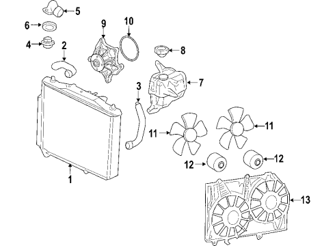2007 Cadillac DTS Cooling System, Radiator, Water Pump, Cooling Fan Diagram