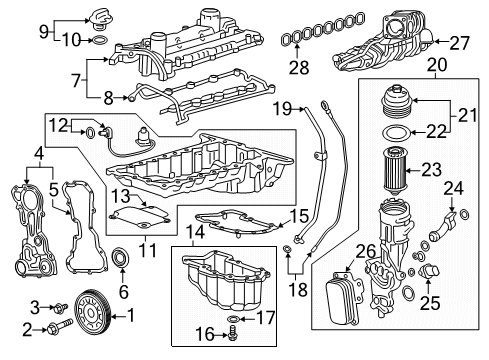 2022 GMC Canyon Oil Filter Housing Diagram for 55484962