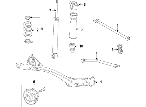2022 Chevy Trailblazer Rear Suspension, Suspension Components Diagram 3 - Thumbnail