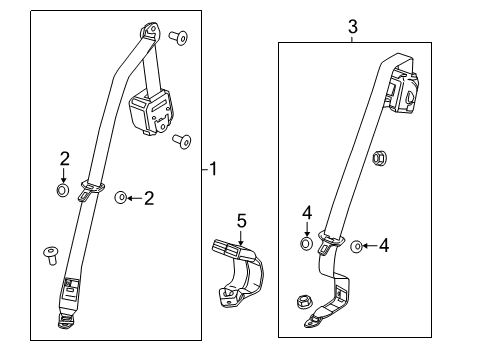 2022 Buick Envision Rear Seat Belts Diagram