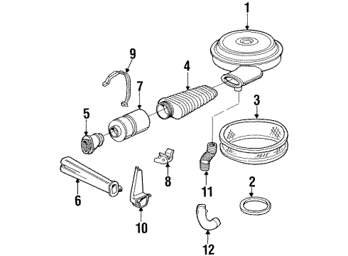 1992 GMC K3500 Fuel Filter Diagram for 10149549
