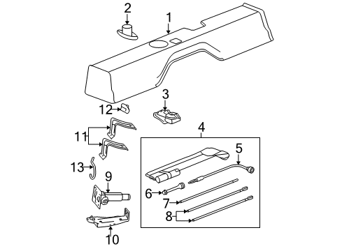 2012 GMC Sierra 2500 HD Jack & Components Diagram 6 - Thumbnail