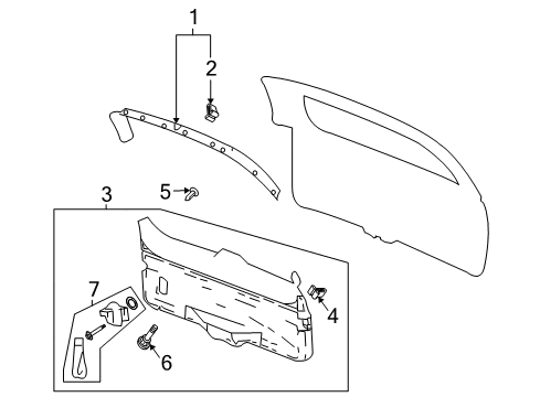 2009 GMC Envoy Interior Trim - Lift Gate Diagram