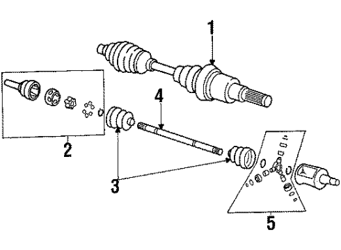 1986 Buick Century Drive Axles - Front Diagram