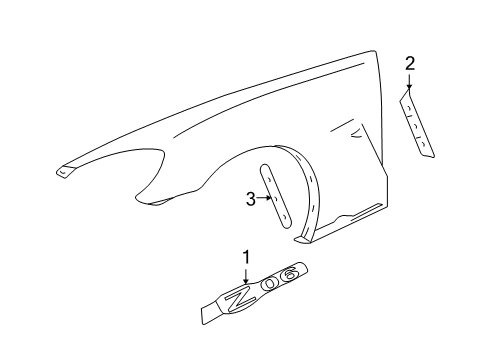 2008 Chevy Corvette Exterior Trim - Fender Diagram