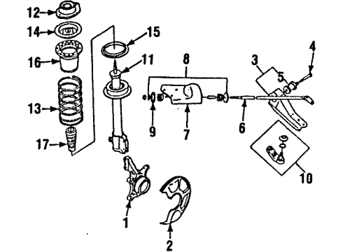 1987 Chevy Spectrum Ball Joint Diagram for 94428683