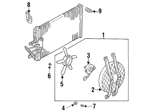 1991 GMC C2500 Cooling System, Radiator, Water Pump, Cooling Fan Diagram 7 - Thumbnail