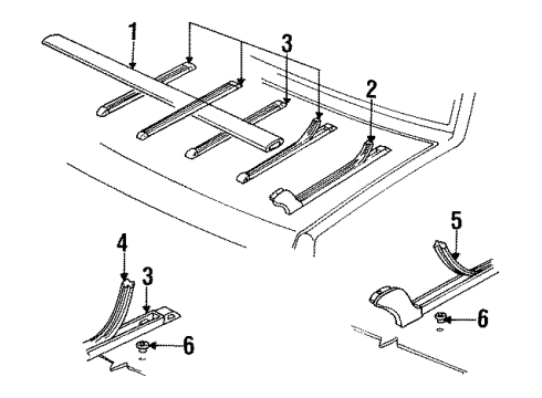 1989 Chevy Cavalier Rear Rail Lock Nut Diagram for 10042526