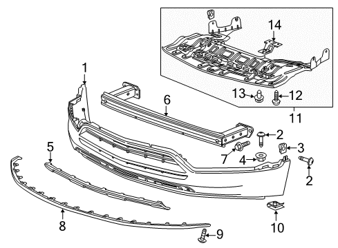 2015 Chevy Trax Lower Cover Diagram for 42371563