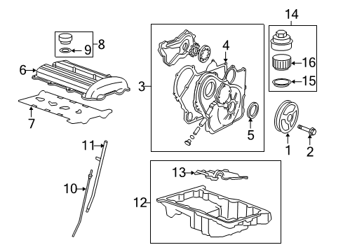 2009 Saturn Aura Engine Parts & Mounts, Timing, Lubrication System Diagram 6 - Thumbnail