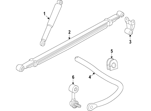 2016 Chevy Silverado 3500 HD Leaf Spring Diagram for 84992012
