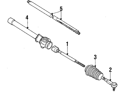 1985 Chevy Sprint Tie Rod Boot Diagram for 96061978