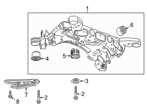 2022 Buick Envision Suspension Mounting - Rear Diagram