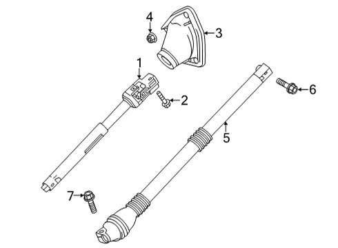 2021 Chevy Silverado 3500 HD Lower Steering Column Diagram