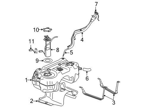 2007 Saturn Vue Fuel System Components Diagram