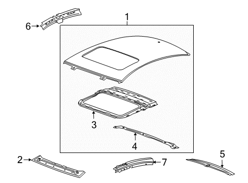 2015 Buick Regal Roof & Components Diagram