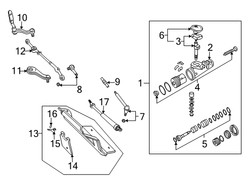 1998 Oldsmobile Bravada Pitman Arm Diagram for 26054968