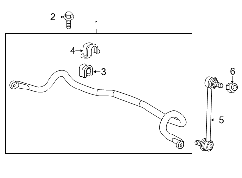 2022 Chevy Spark Stabilizer Bar & Components - Front Diagram