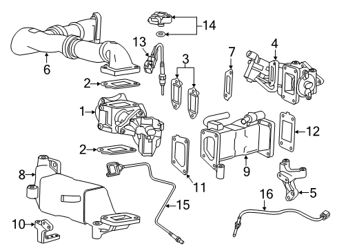 2016 GMC Sierra 2500 HD EGR System Diagram