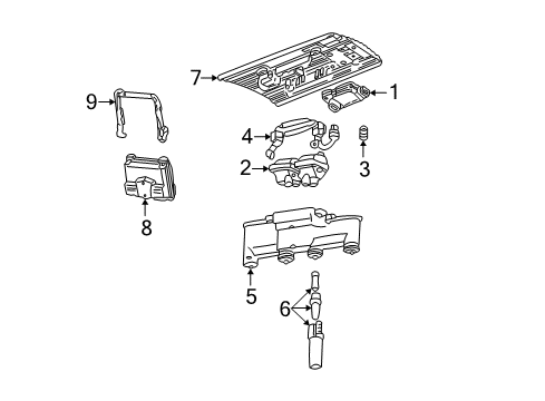 1995 Pontiac Sunfire Cable Set Diagram for 19170847
