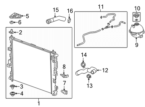 2023 Buick Envision Radiator Diagram for 84961972