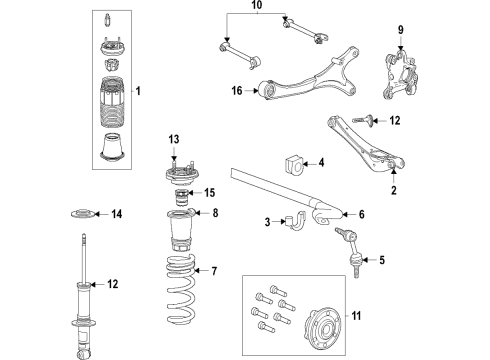 2022 Chevy Suburban Position Sensor, Rear Passenger Side Diagram for 84138218