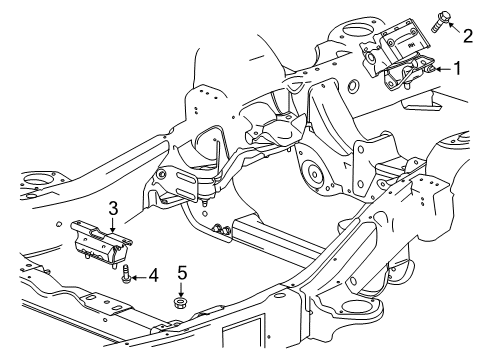 2017 GMC Sierra 1500 Engine & Trans Mounting Diagram 2 - Thumbnail