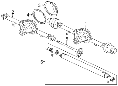 2007 Chevy Express 3500 Axle Housing - Rear Diagram