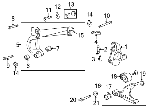 2016 Buick LaCrosse Lower Control Arm, Passenger Side Diagram for 84008849
