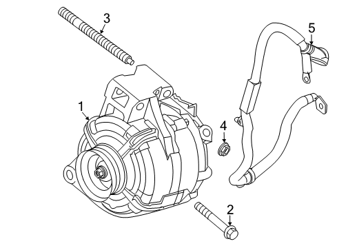 2014 GMC Terrain Alternator Diagram for 22988006