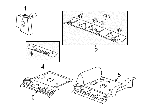 2009 Hummer H2 Interior Trim - Rear Body Diagram 2 - Thumbnail