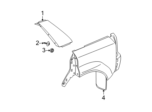 2005 Saturn Vue Exterior Trim - Quarter Panel Diagram