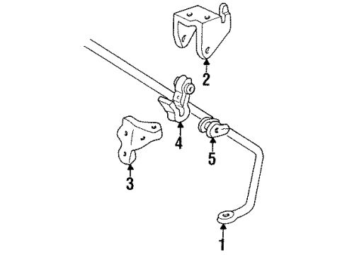 1997 Oldsmobile 88 Rear Suspension Components, Lower Control Arm, Ride Control, Stabilizer Bar Diagram