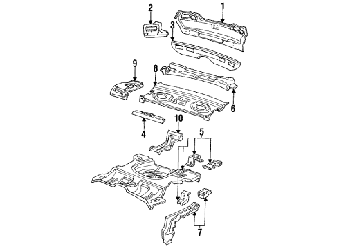 1994 Buick Skylark Rear Body Panel Diagram for 22541445