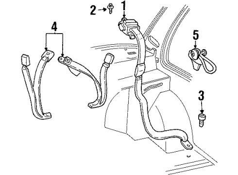 1999 Oldsmobile Cutlass Seat Belt Diagram
