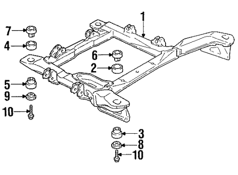 1988 Oldsmobile Cutlass Supreme Suspension Mounting - Front Diagram