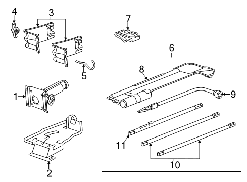 2016 GMC Sierra 2500 HD Jack & Components Diagram