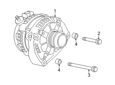 2022 GMC Yukon XL Alternator Diagram for 84677896