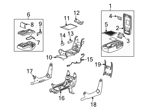2007 Buick LaCrosse Front Seat Components Diagram