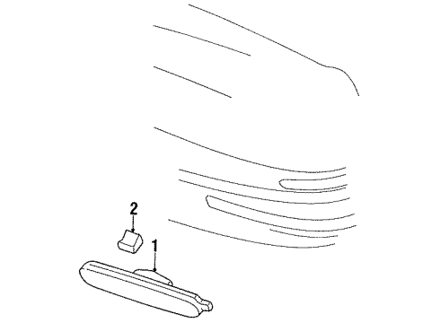 1998 Oldsmobile Aurora Side Marker Lamps Diagram