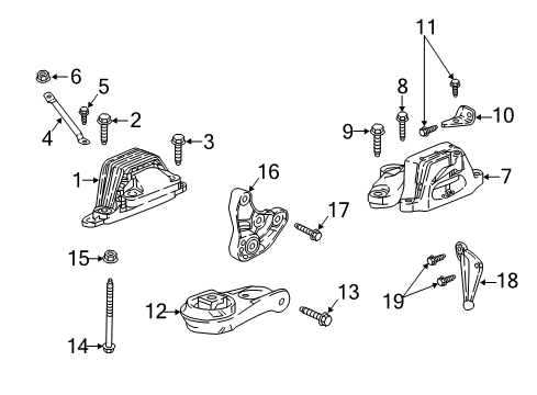 2018 Buick Regal TourX Mount Bracket Diagram for 84027271